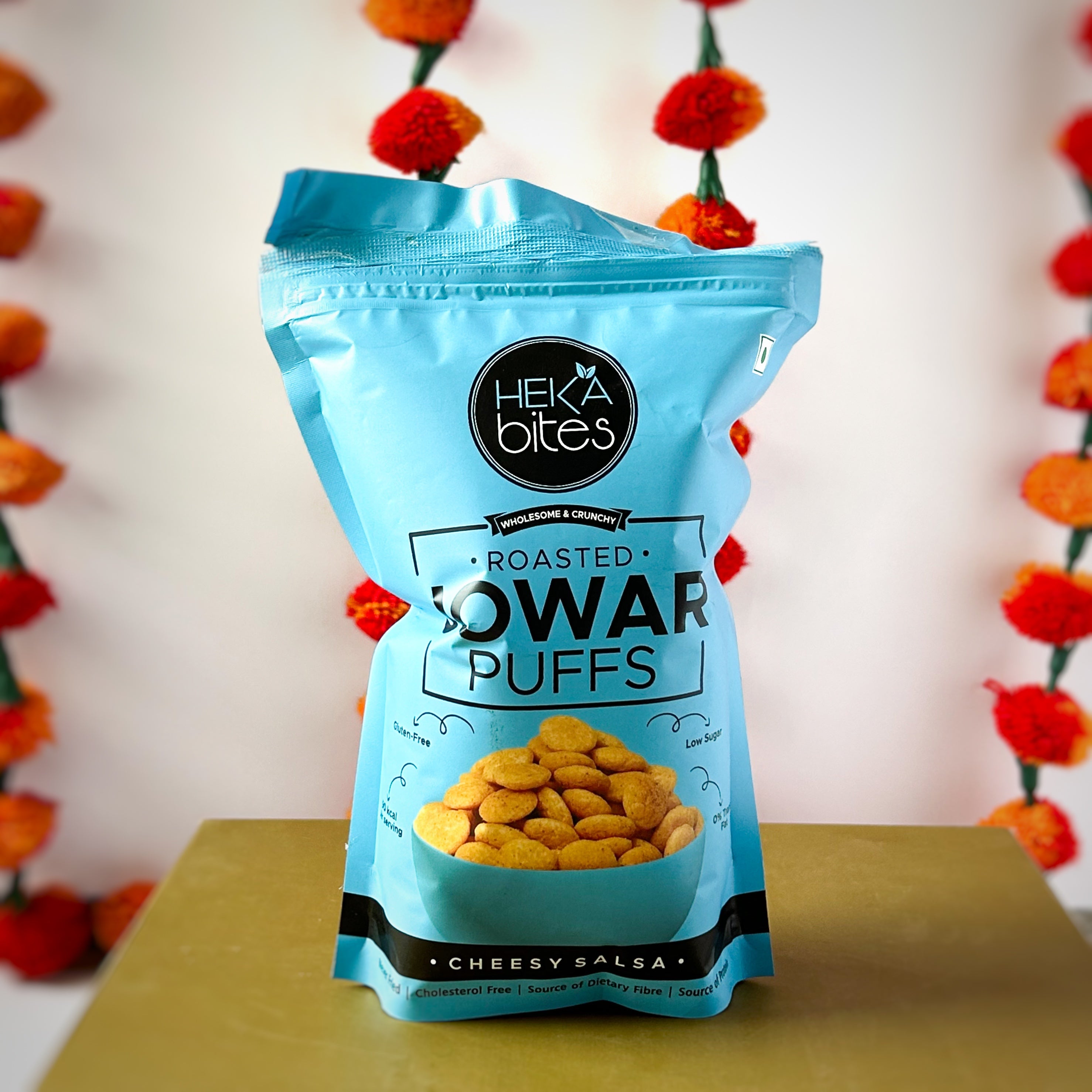 Heka Bites Hamper - Raw Cashew , Roasted Jowar Puffs & Roasted Quinoa Puffs 245G