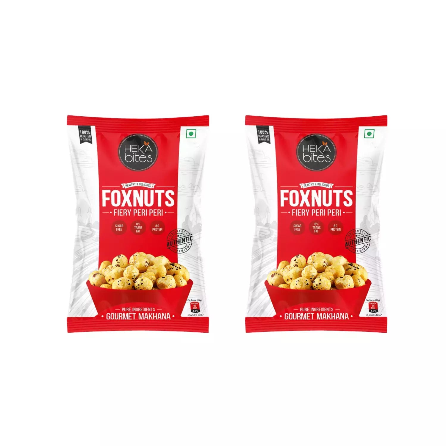 Heka Bites Fox Nuts Fiery Peri Peri 80g