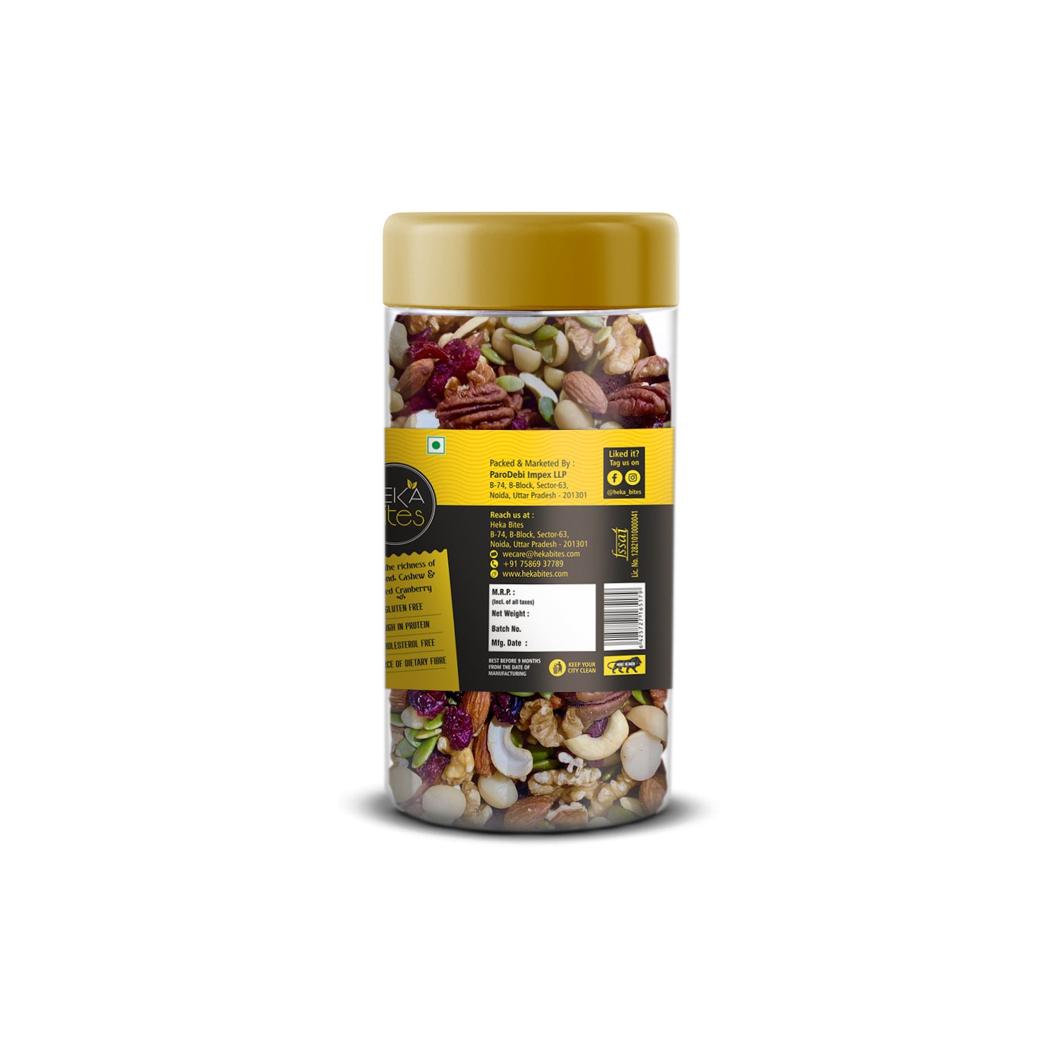 Heka Bites Dry Fruits Delight - All Day Fruit N Nut Mix 150g & All Day  Trail Mix 150g