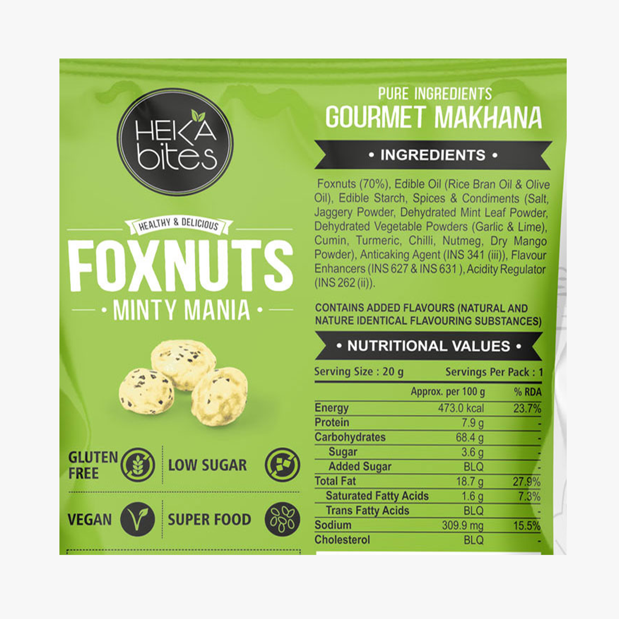Roasted Fox Nuts Minty Mania 80g (Pack of 2)