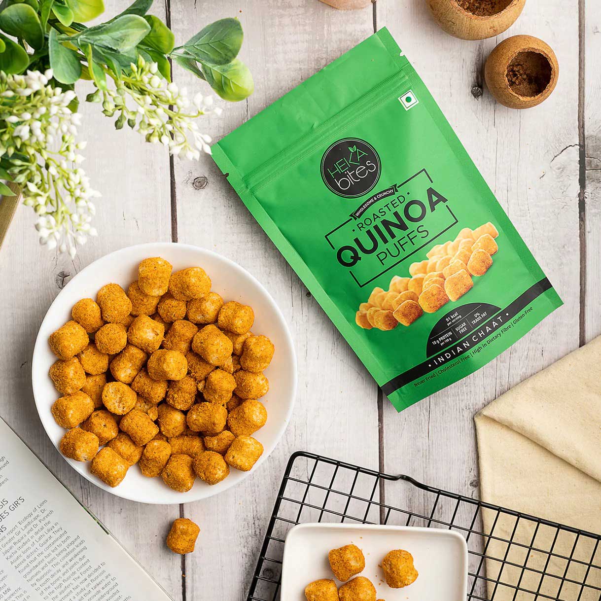 Quinoa Puffs - Indian Chaat (1 Pack of 35 grams)