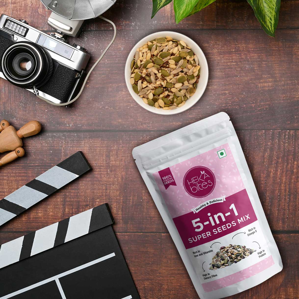 Heka Bites Roasted 5-in-1 Super Seeds Mix